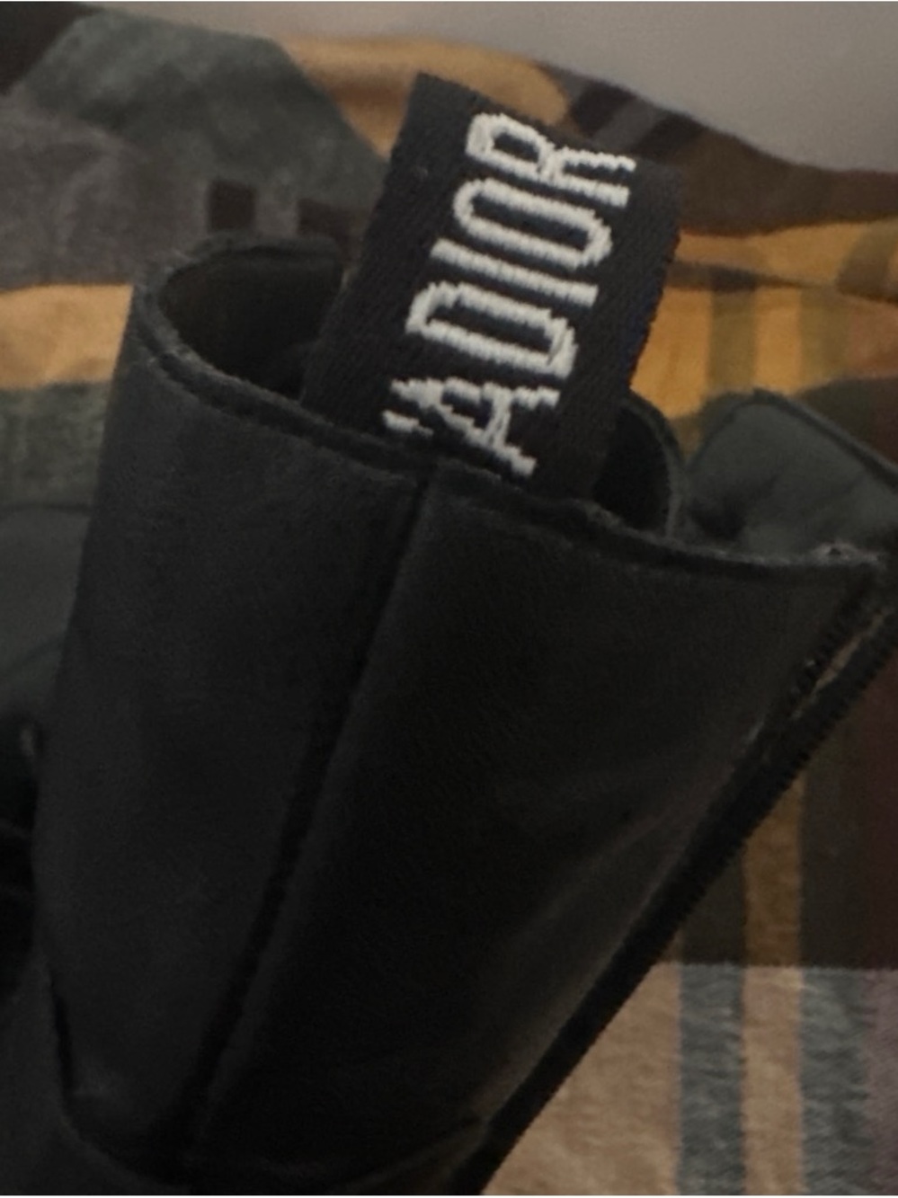 Dior Black Men's Chelsea Boots with Branded Heel Tab